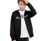 French Terry Full-Zip Boys' Hoodie, Classic Script