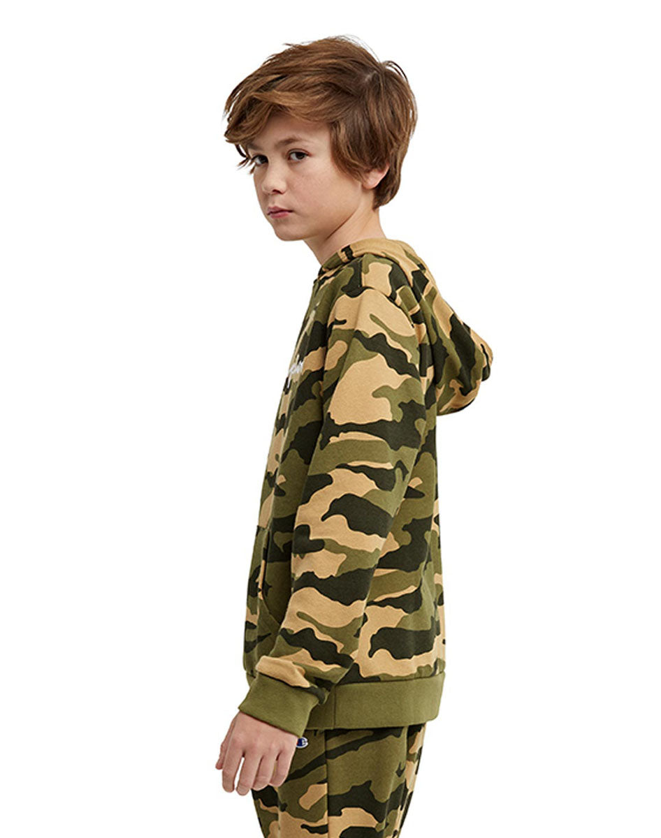 Sudadera Para Niño French Terry Hoodie Camo Champion