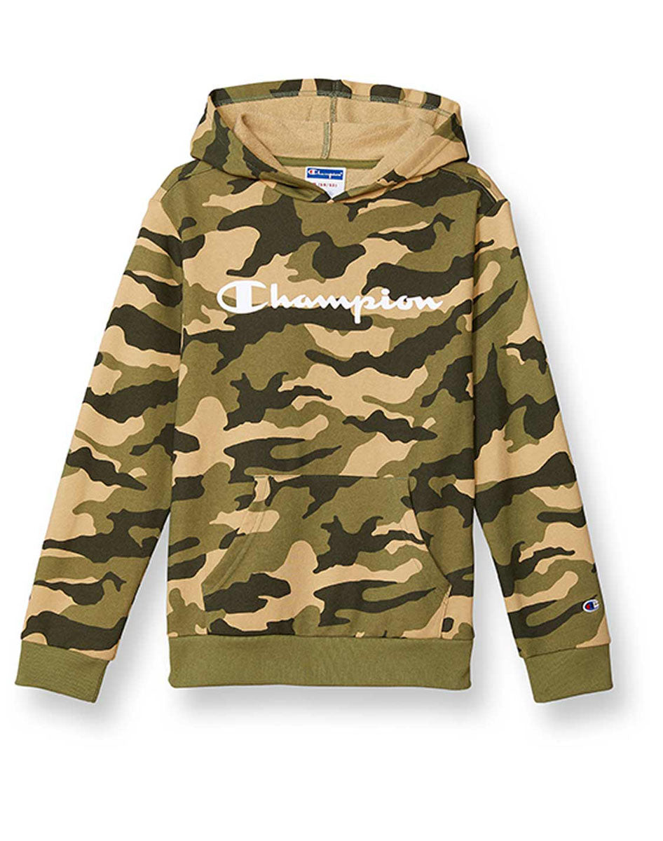 Sudadera Para Niño French Terry Hoodie Camo Champion