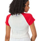Playera Riley Ringer con Logo Block Script para Mujer
