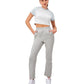 Playera Crop Colorblock Ringer Tee