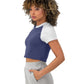 Playera Crop Colorblock Ringer Tee