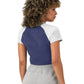 Playera Crop Colorblock Ringer Tee