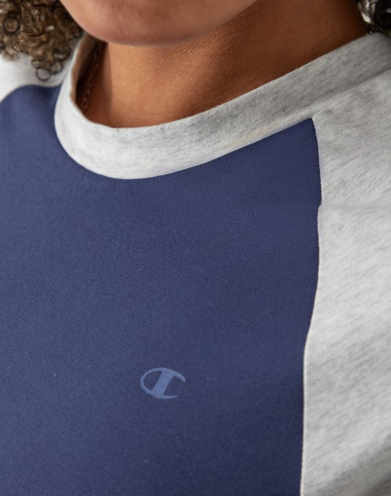Playera Crop Colorblock Ringer Tee