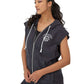 Sudadera Hoodie French Terry de Manga Corta(Full Zip) para Mujer