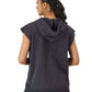 Sudadera Hoodie French Terry de Manga Corta(Full Zip) para Mujer