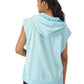 Sudadera Hoodie French Terry de Manga Corta(Full Zip) para Mujer