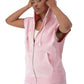 Sudadera Hoodie French Terry de Manga Corta(Full Zip) para Mujer