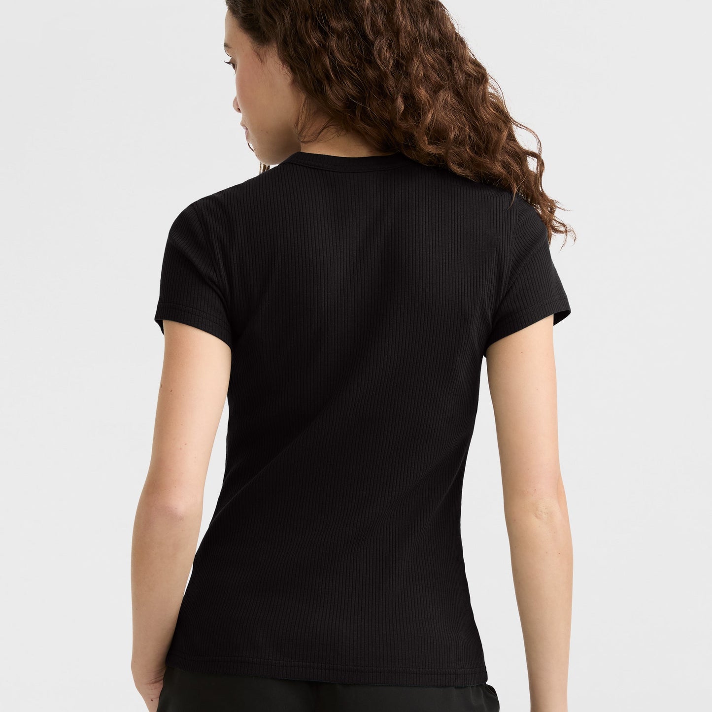 Playera Slim Ribbed para Mujer