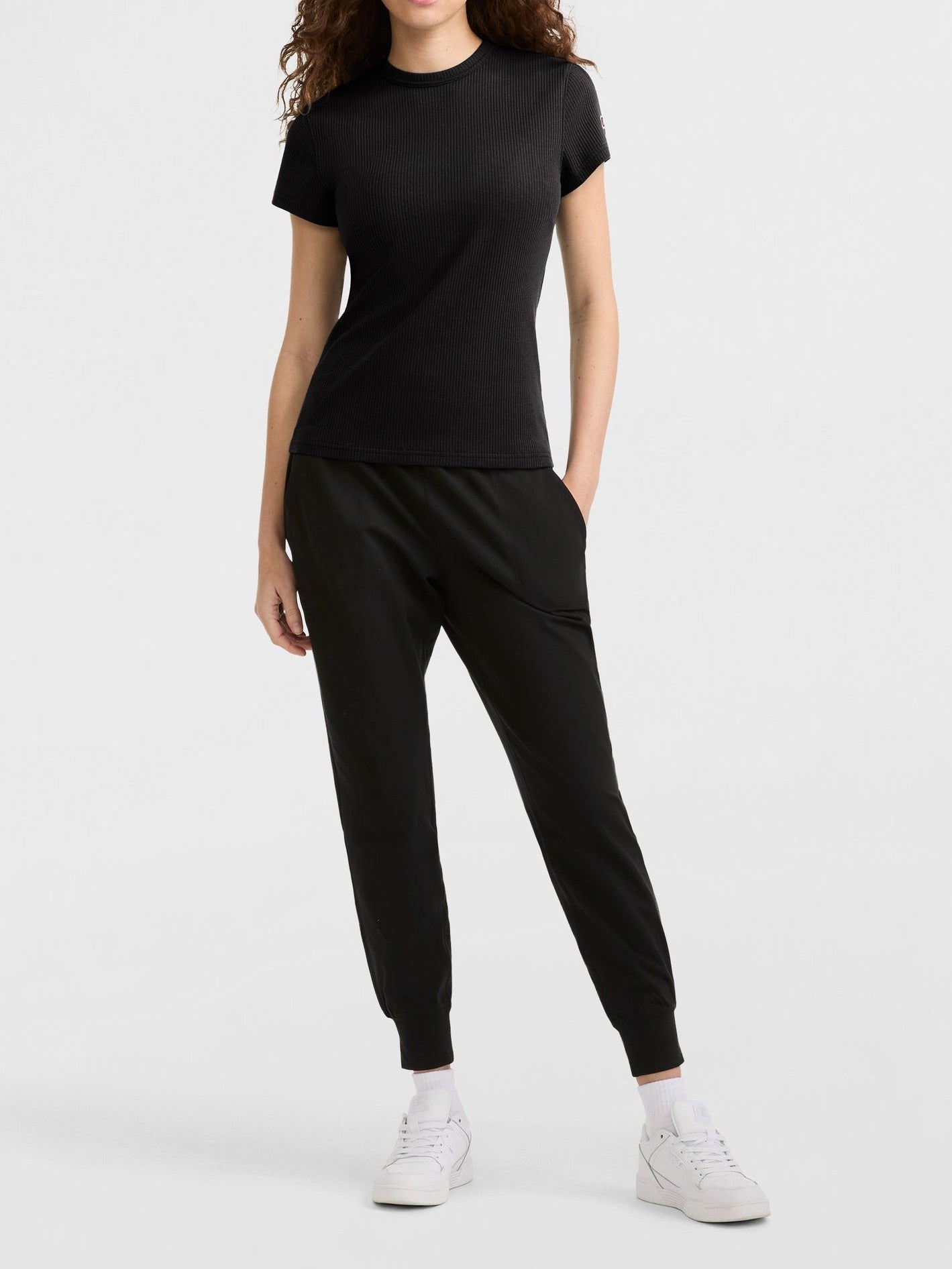Playera Slim Ribbed para Mujer