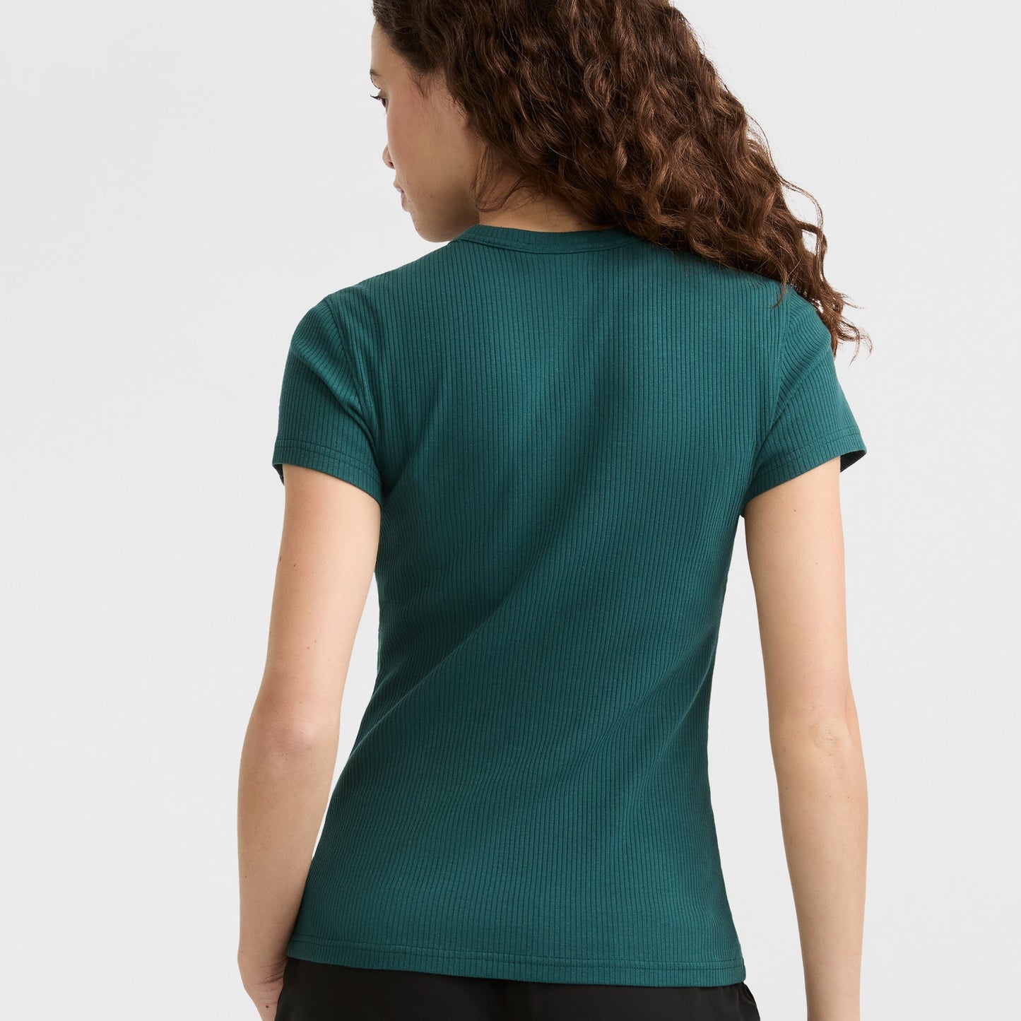 Playera Slim Ribbed para Mujer