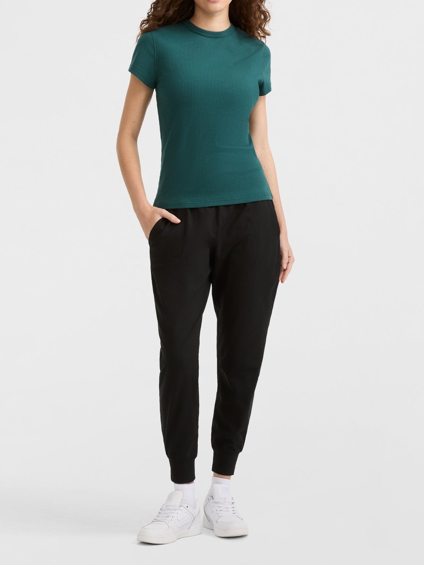 Playera Slim Ribbed para Mujer
