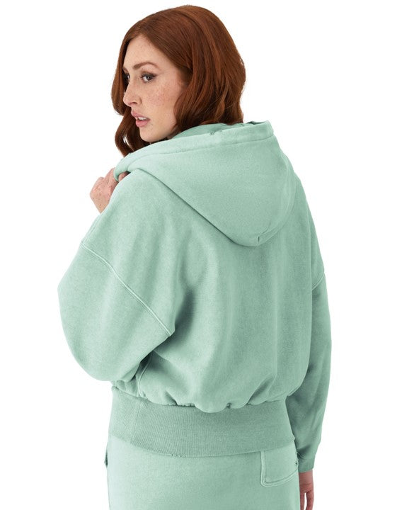 Sudadera Hoodie Reverse Weave con Bolsas Vintage Wash para Mujer