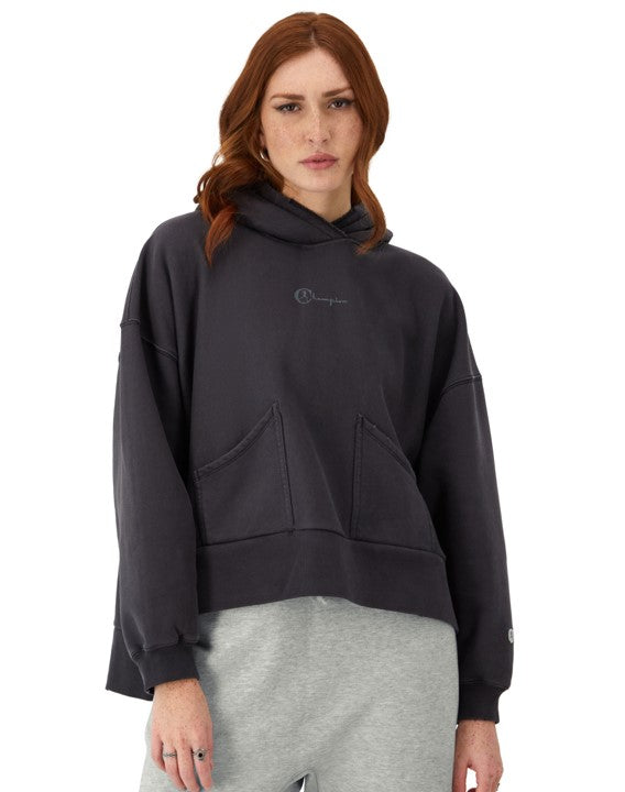 Sudadera Hoodie Reverse Weave con Bolsas Vintage Wash para Mujer