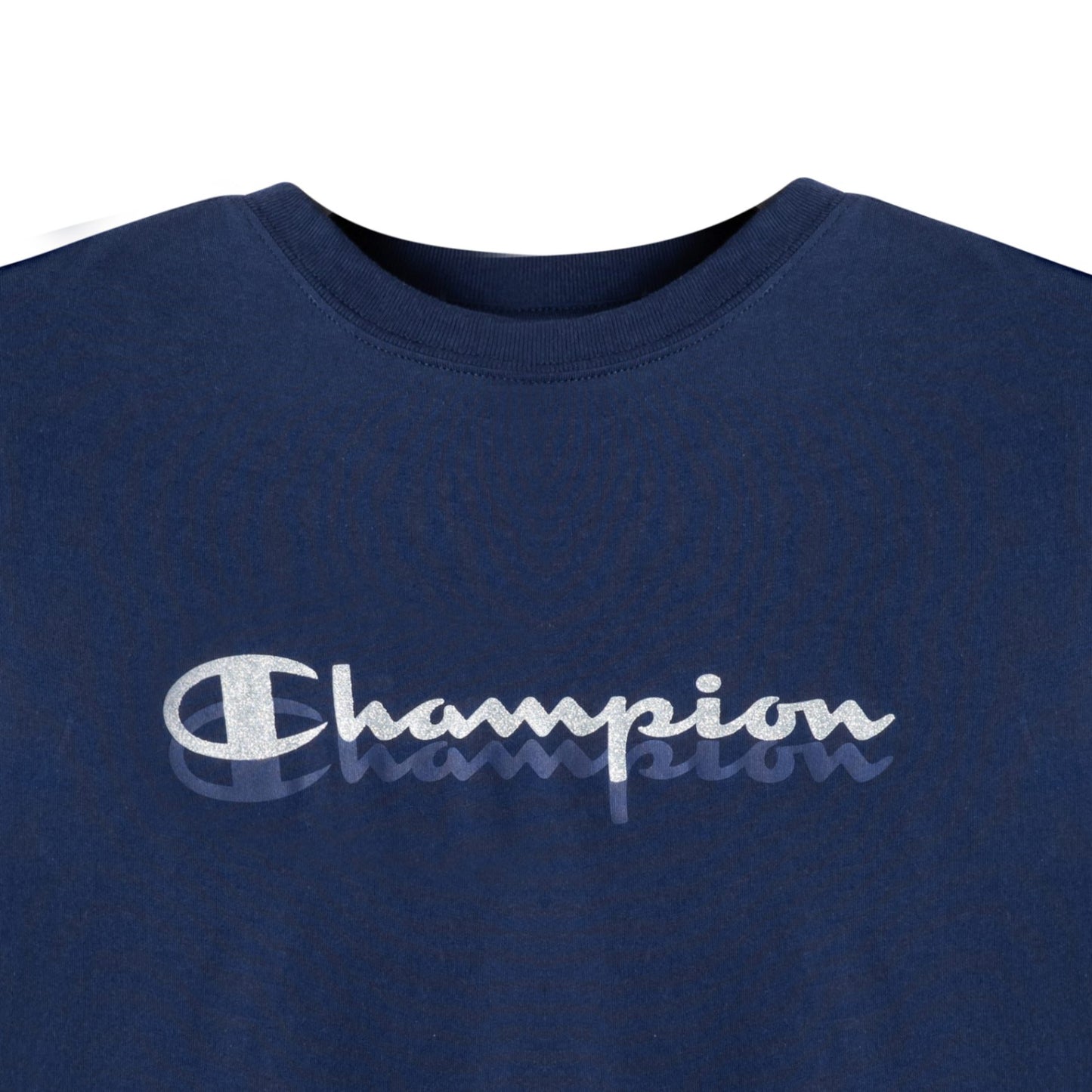 Playera Champion Glitter Script para Mujer
