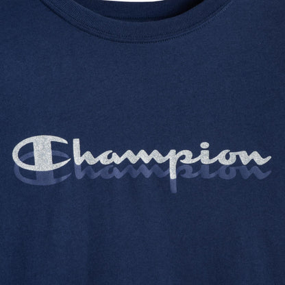 Playera Champion Glitter Script para Mujer