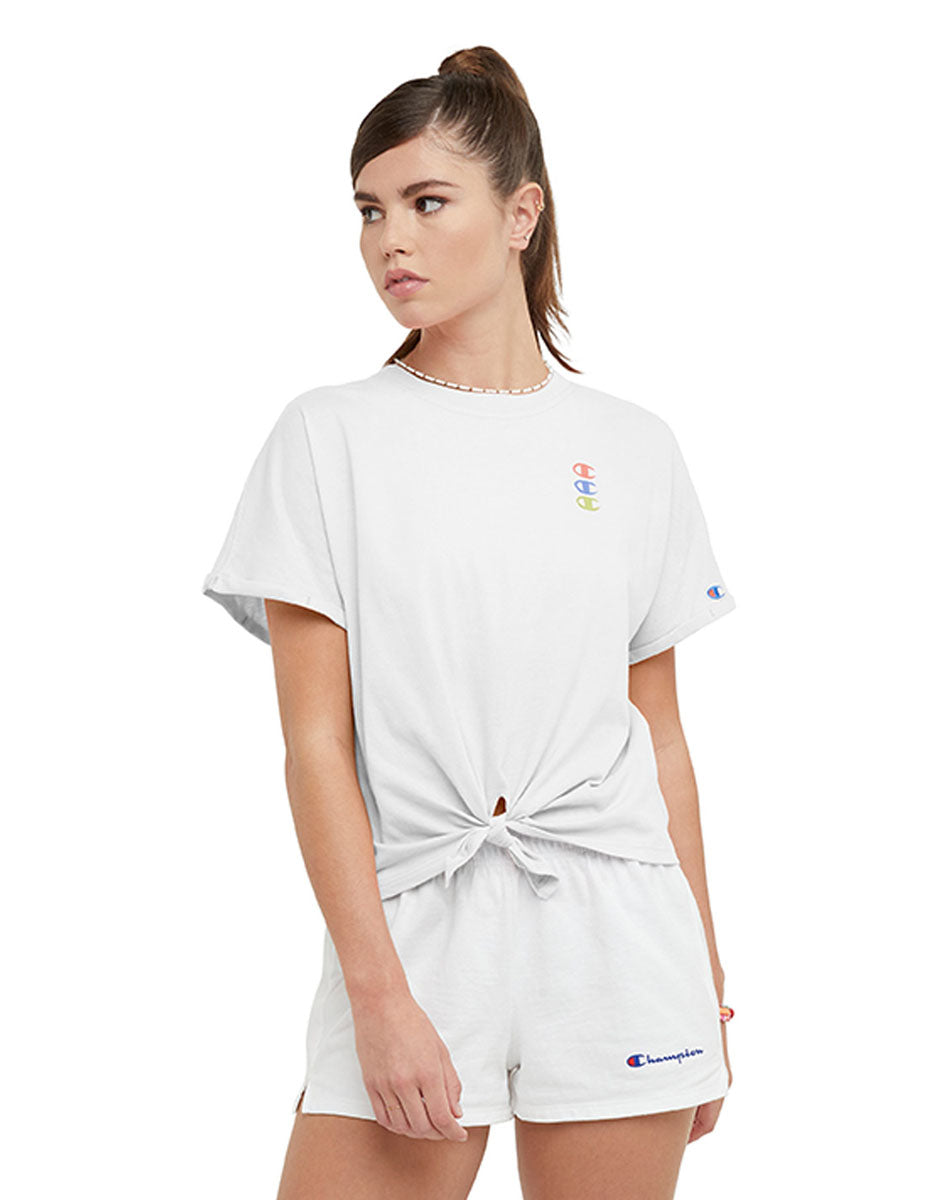 Playera Para Mujer Tie Front Tee Champion