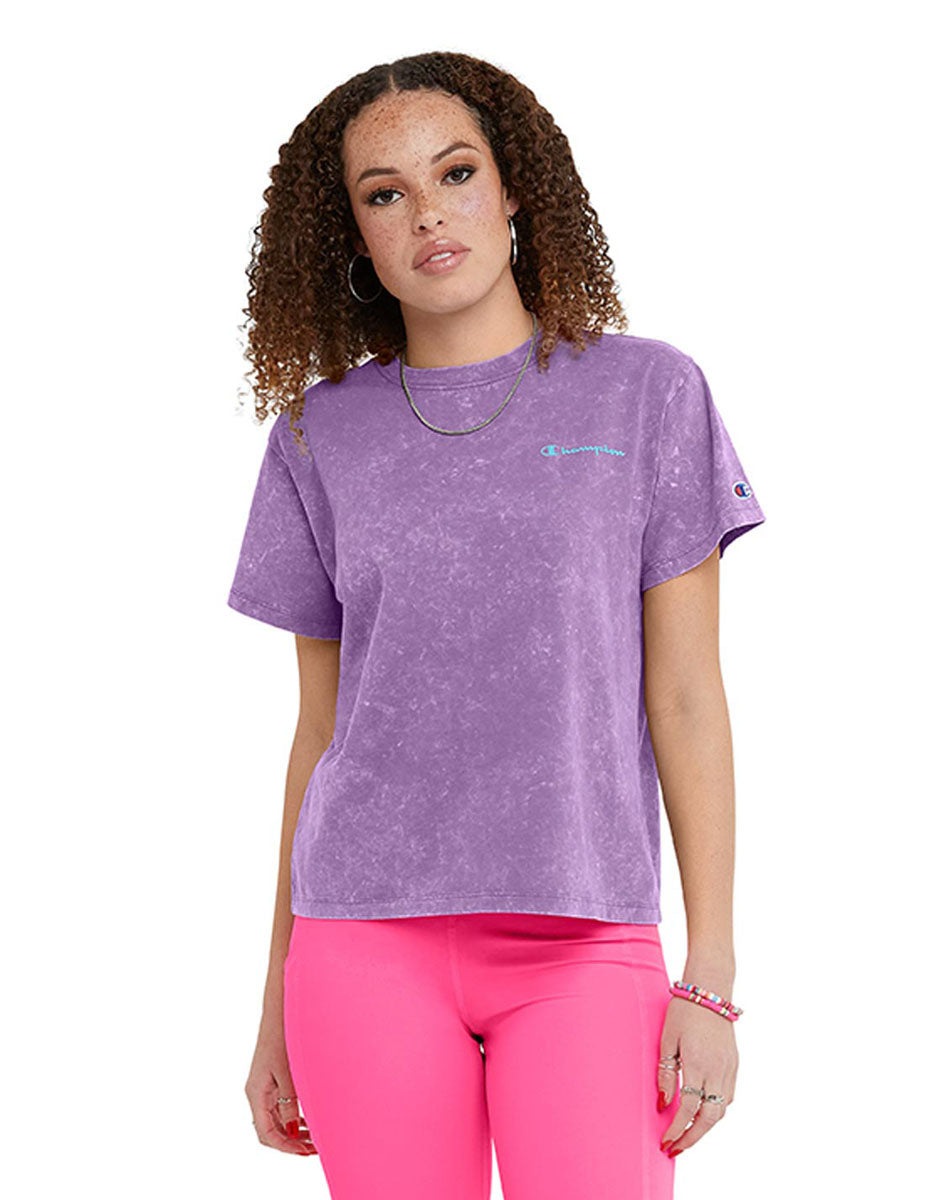 Playera Para Mujer Classic Tee - Acid Wash Champion