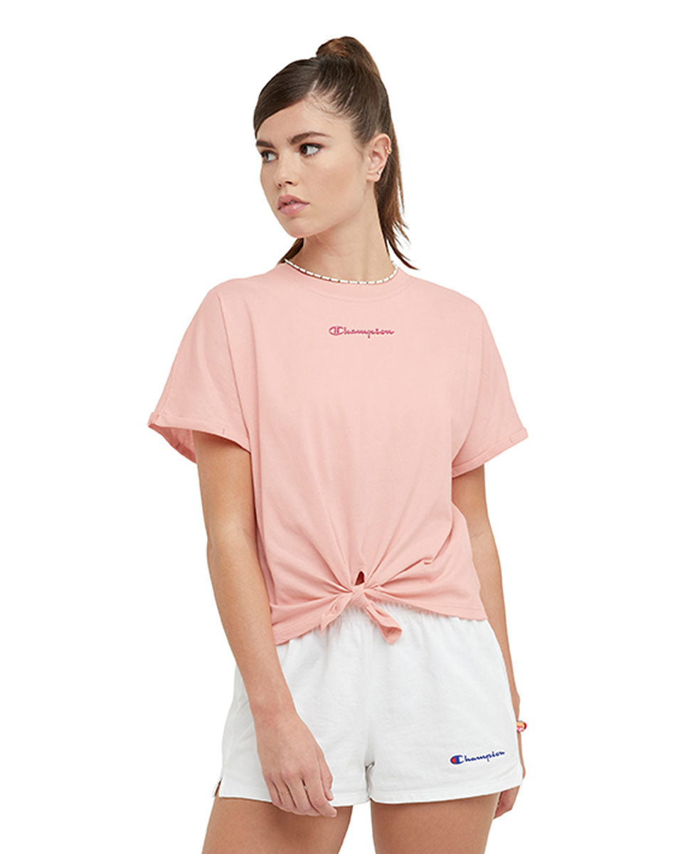 Playera Para Mujer Tie Front Tee Champion