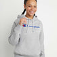 Sudadera Hoodie Powerblend Relaxed con Logo Manuscript para Mujer